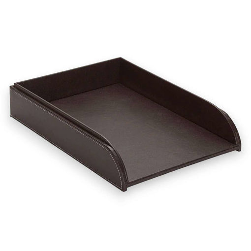 Picture of OSCO BROWN LEATHER DESK TRAY